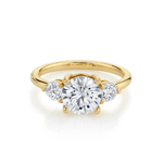 Marrow Fine Jewelry White Diamond Three Stone Engagement Ring [Yellow Gold]