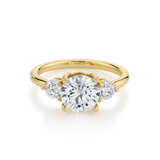 Marrow Fine Jewelry White Diamond Three Stone Engagement Ring [Yellow Gold]