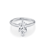 Marrow Fine Jewelry White Diamond Marquise Solid Gold Engagement Ring With Bead Prongs [White Gold]