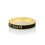 Marrow Fine Jewelry 4mm Til Death Black Enamel Band [Yellow Gold]