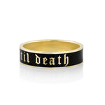 Marrow Fine Jewelry 6mm Til Death Black Enamel Band [Yellow Gold]