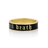 Marrow Fine Jewelry 6mm Til Death Black Enamel Band [Yellow Gold]