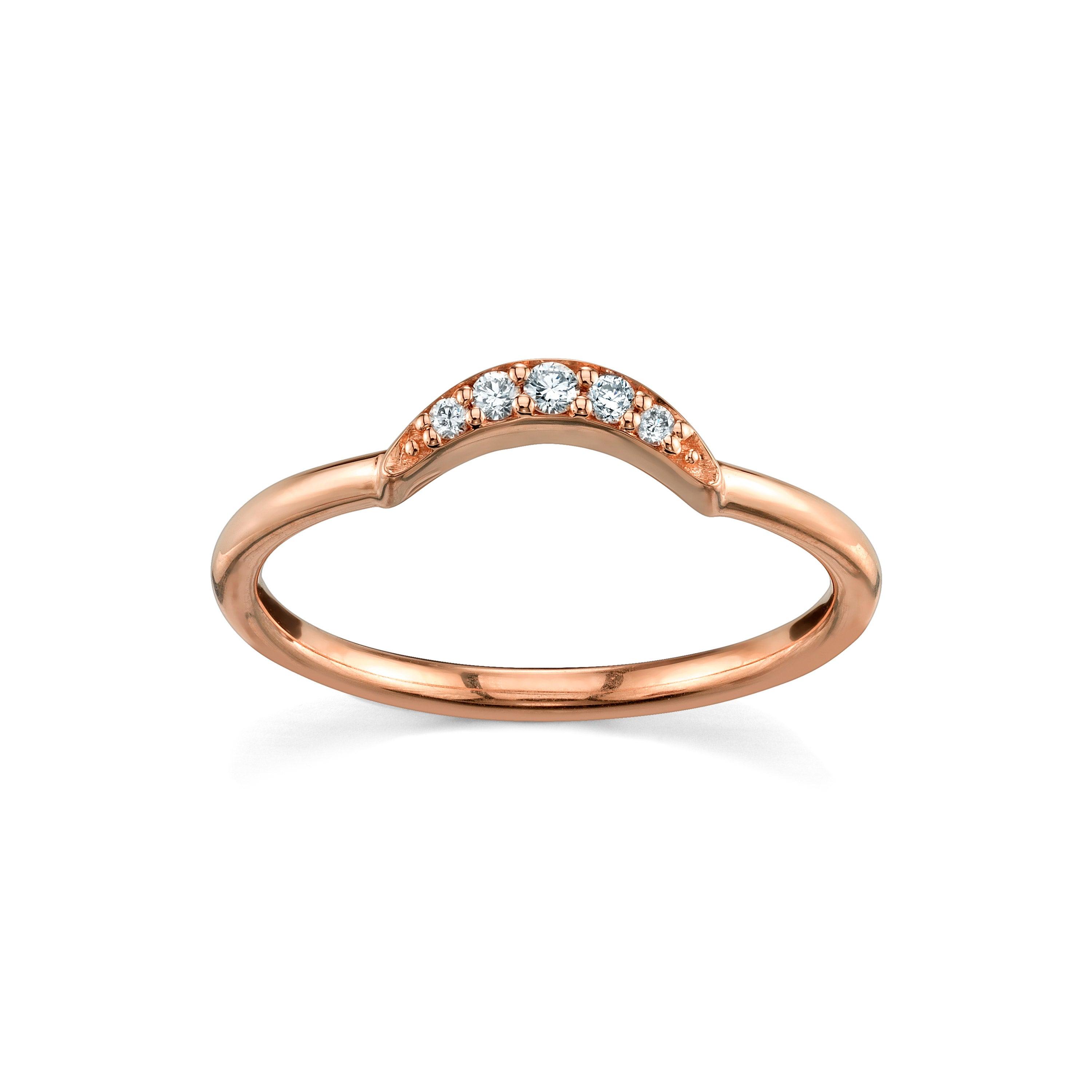 White Diamond Arch Ring - Marrow Fine