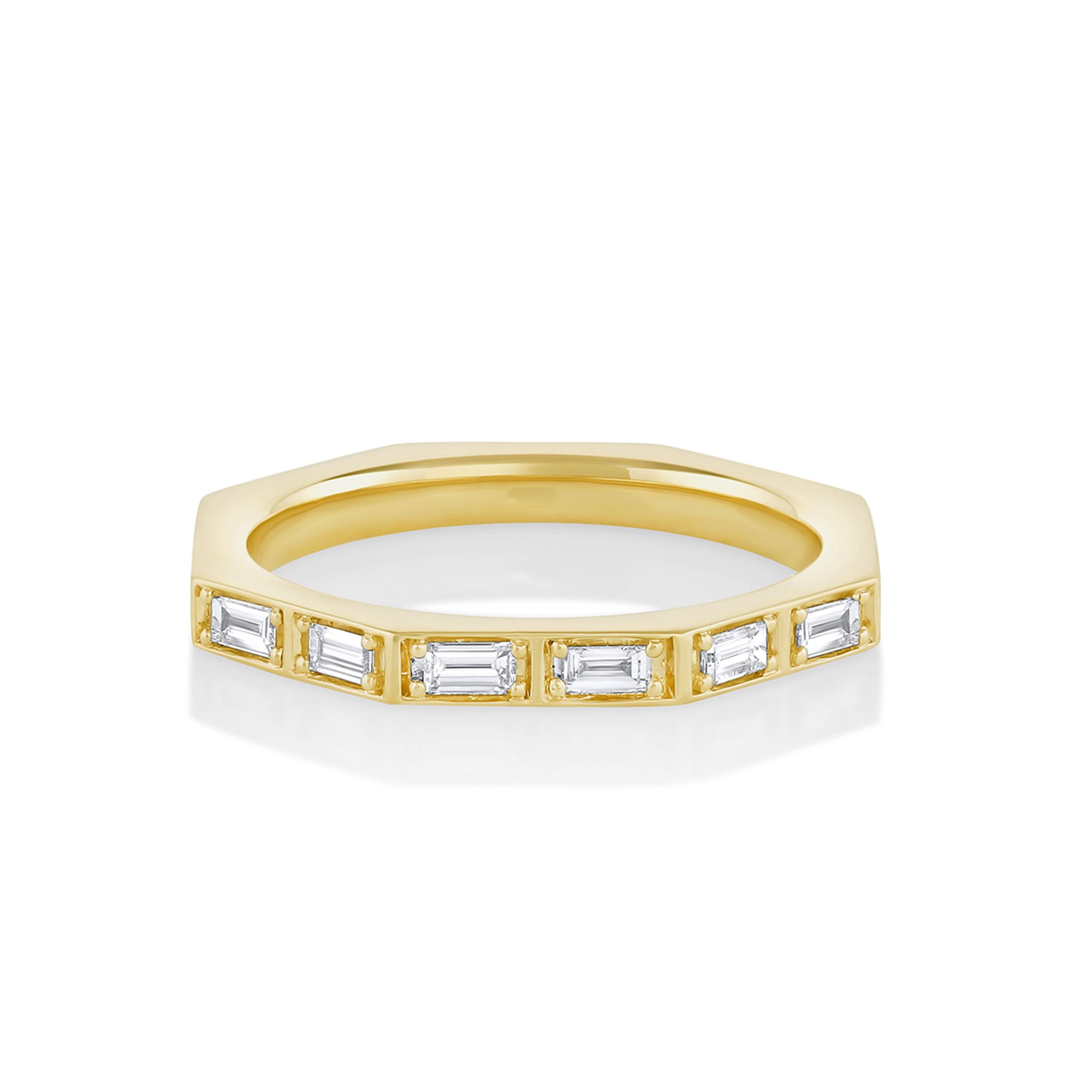 Marrow Fine Jewelry White Diamond Ames Men's Band [Yellow Gold]