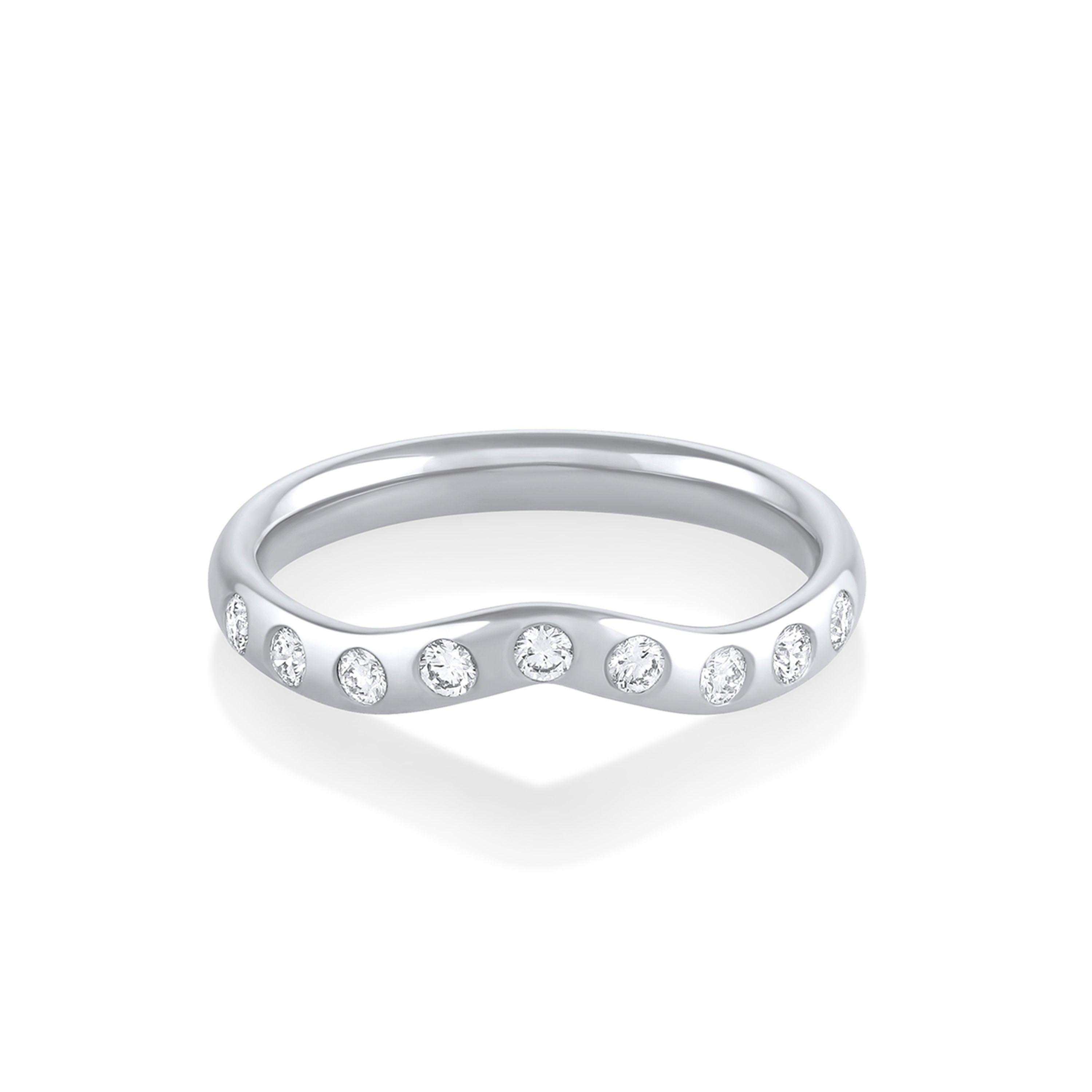 Marrow Fine Jewelry White Diamond Cecily Wave Band [White Gold]