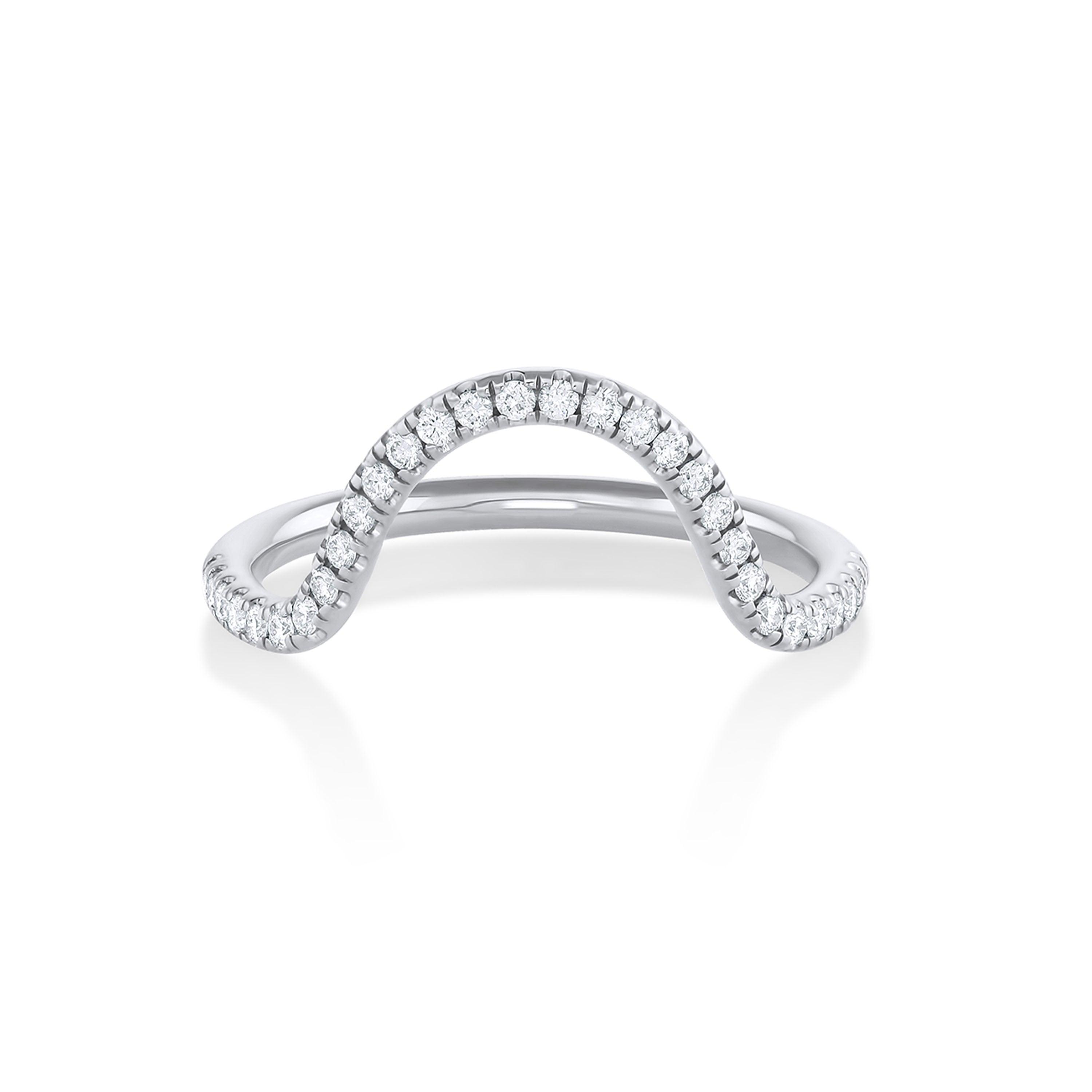 Marrow Fine Jewelry White Diamond Constance Wave Band [White Gold]