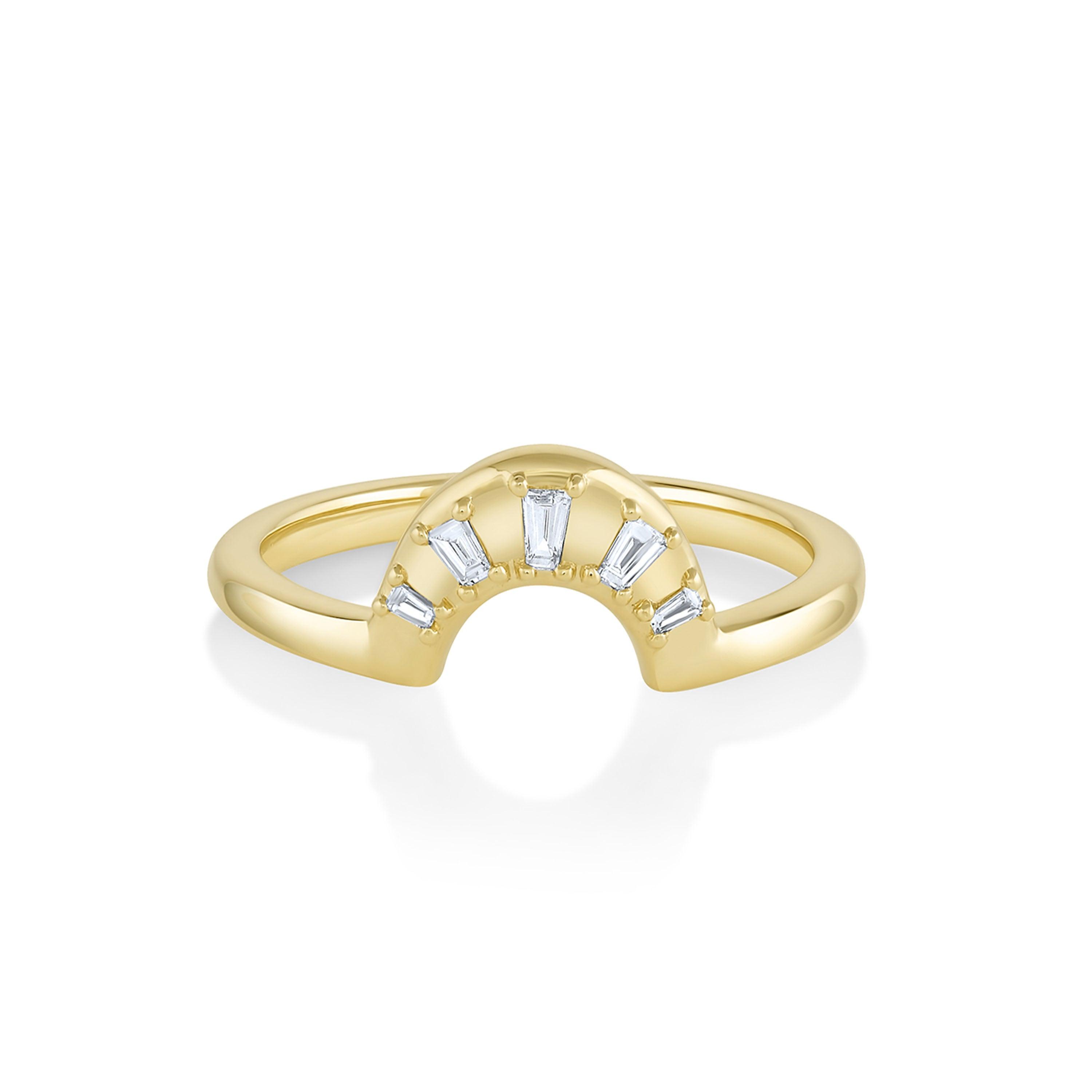 Marrow Fine Jewelry White Diamond Daphne Fan Band [Yellow Gold]