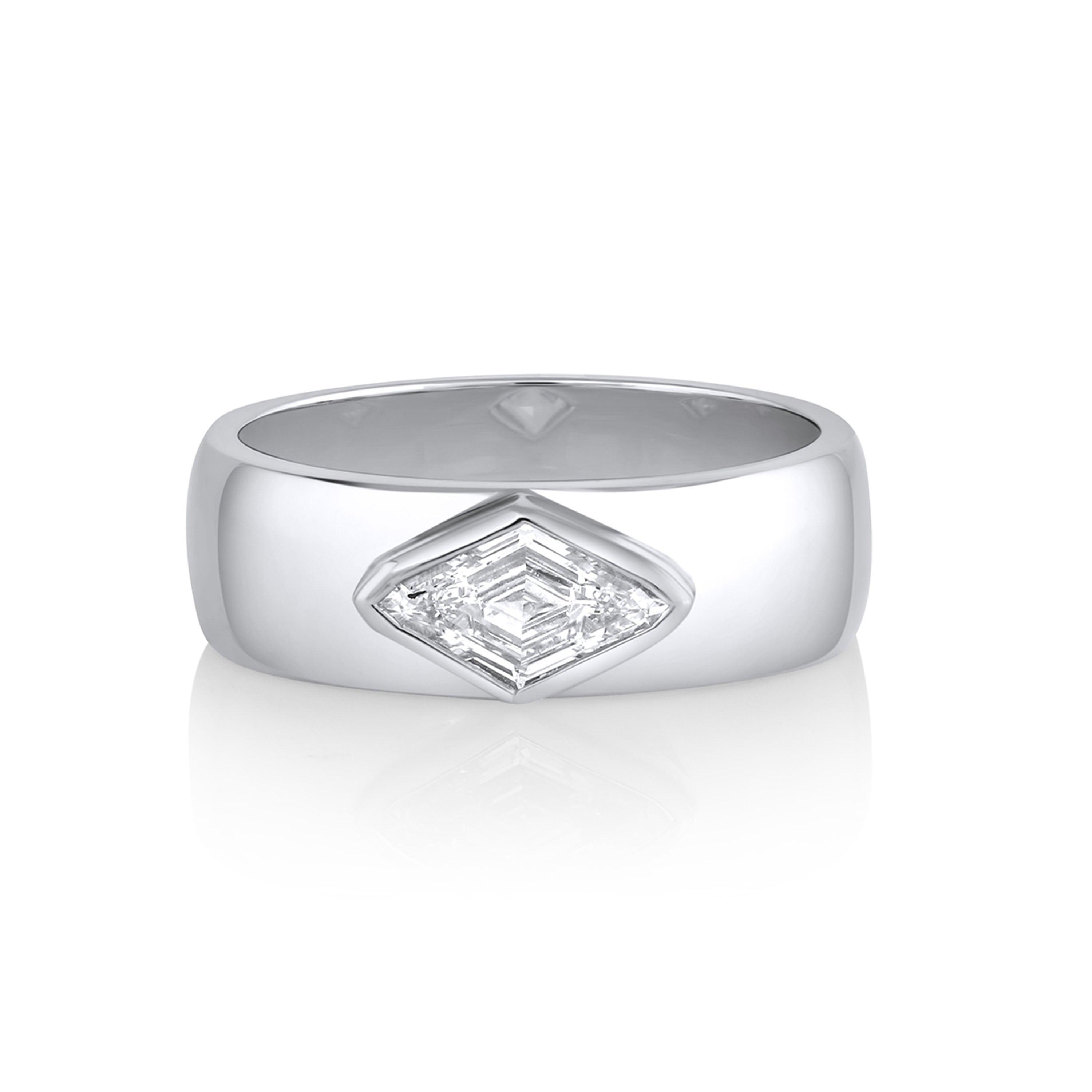 Marrow Fine Jewelry White Diamond Kite Cigar Band [White Gold]