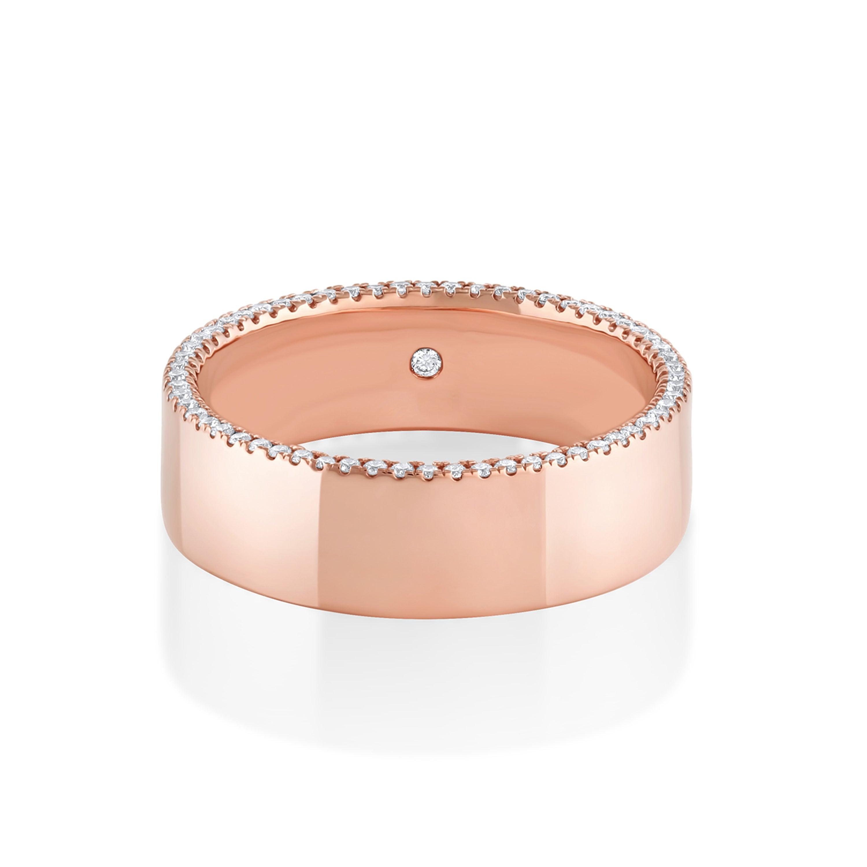 Marrow Fine Jewelry White Diamond 6 mm Parker Band [Rose Gold]