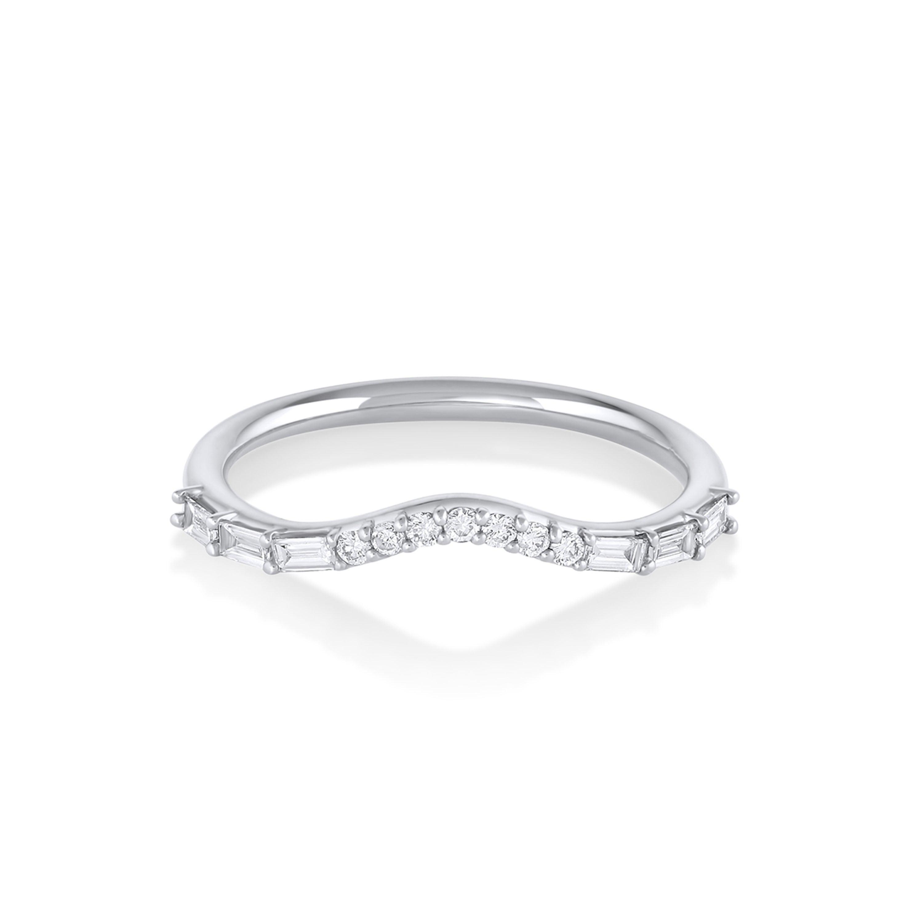 Marrow Fine Jewelry White Diamond Quinn Wave Band [White Gold]