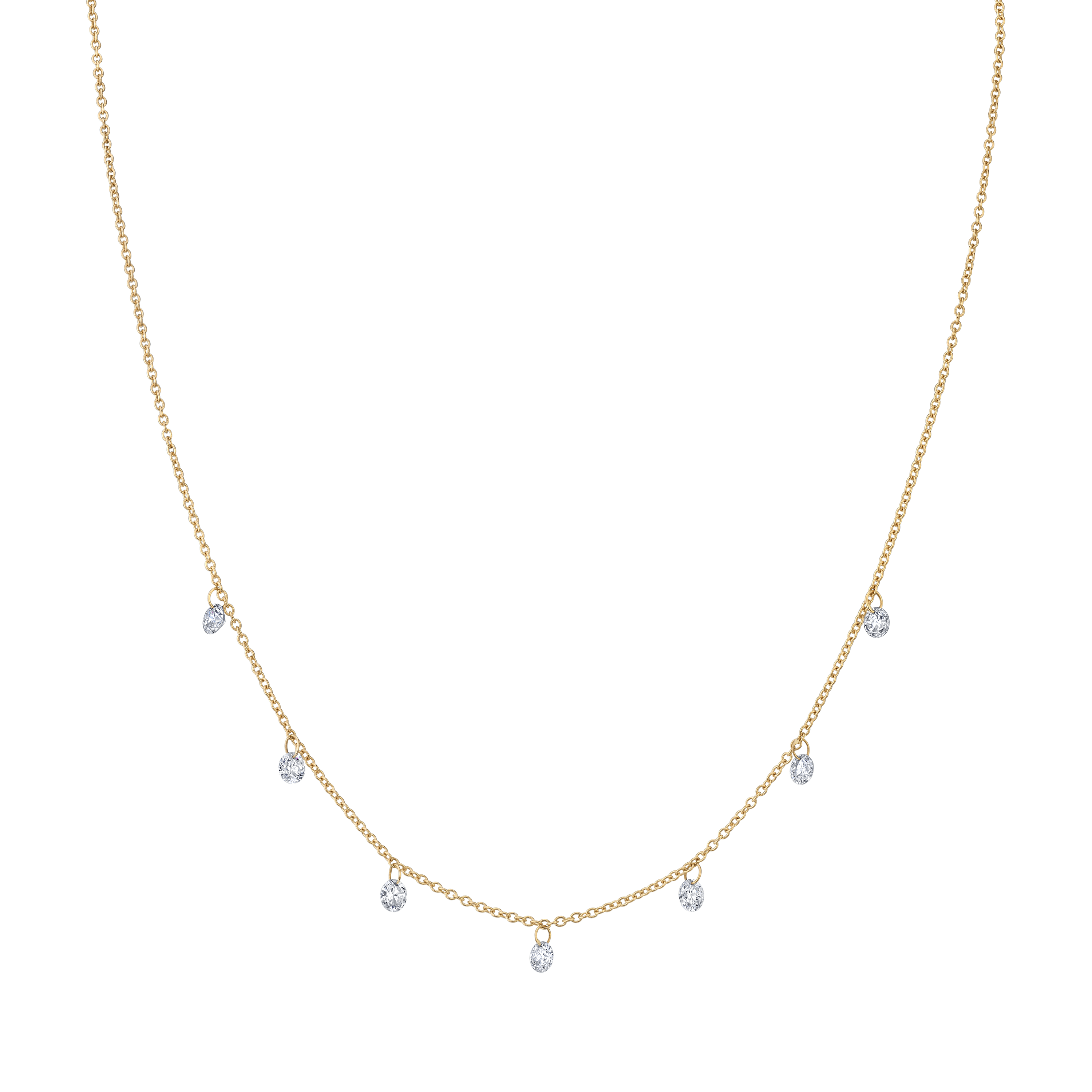 Marrow Fine Jewelry Dainty White Diamond Choker [Yellow Gold]