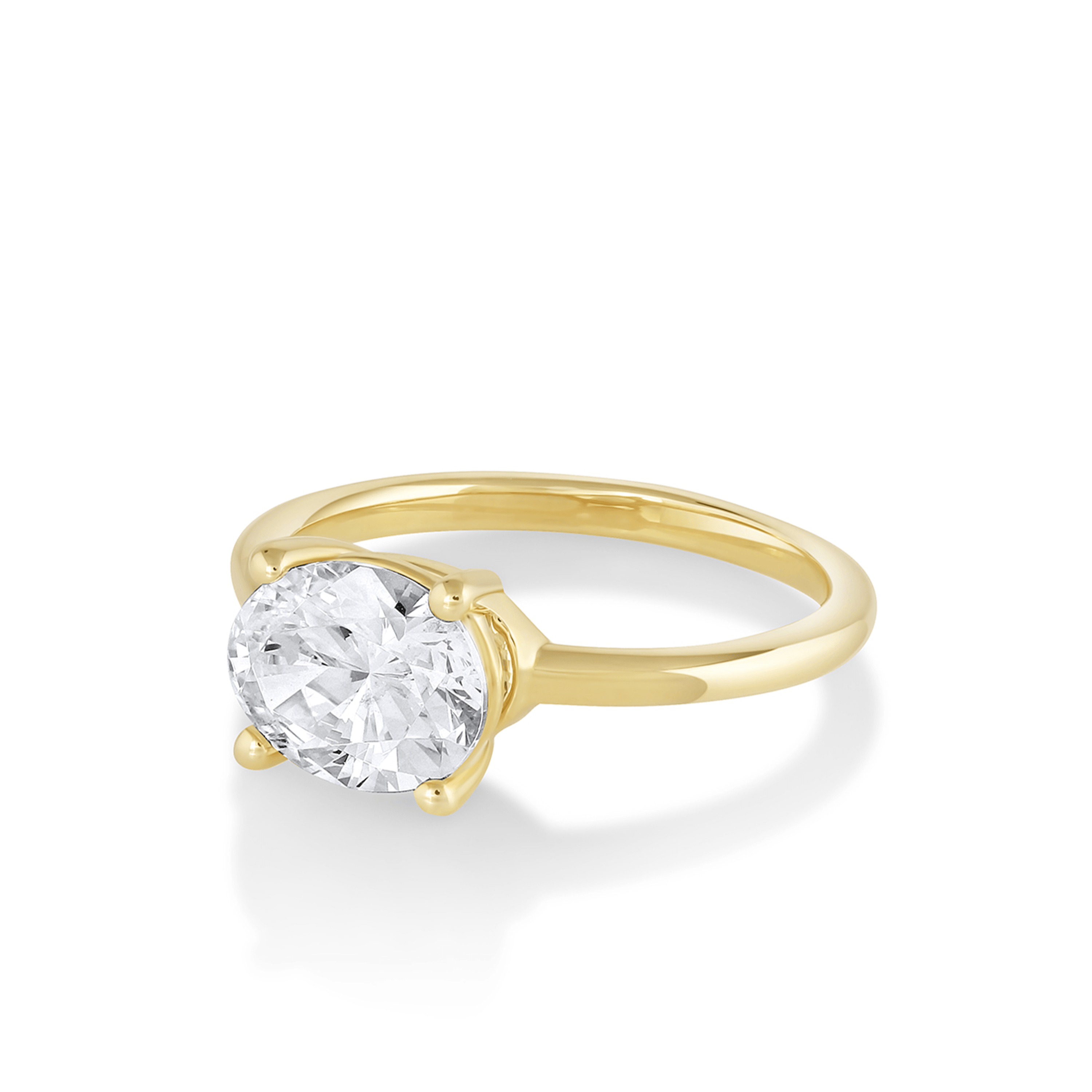 hazel white diamond ring [YELLOW GOLD]