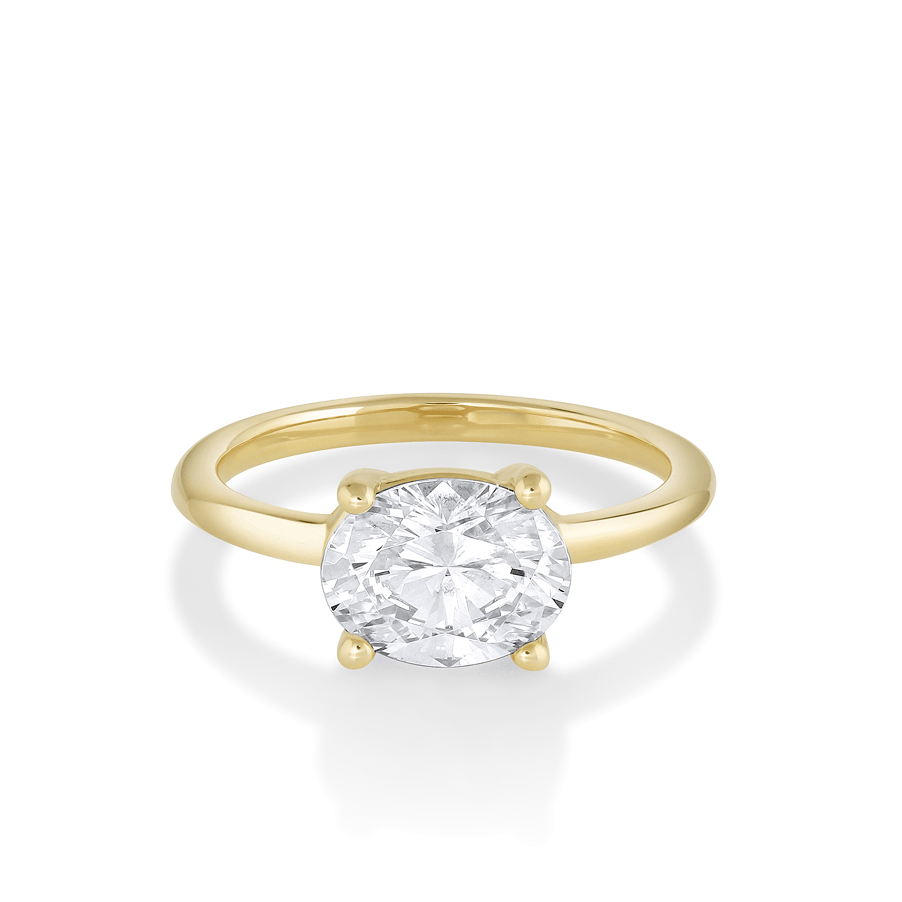 hazel white diamond ring [YELLOW GOLD]