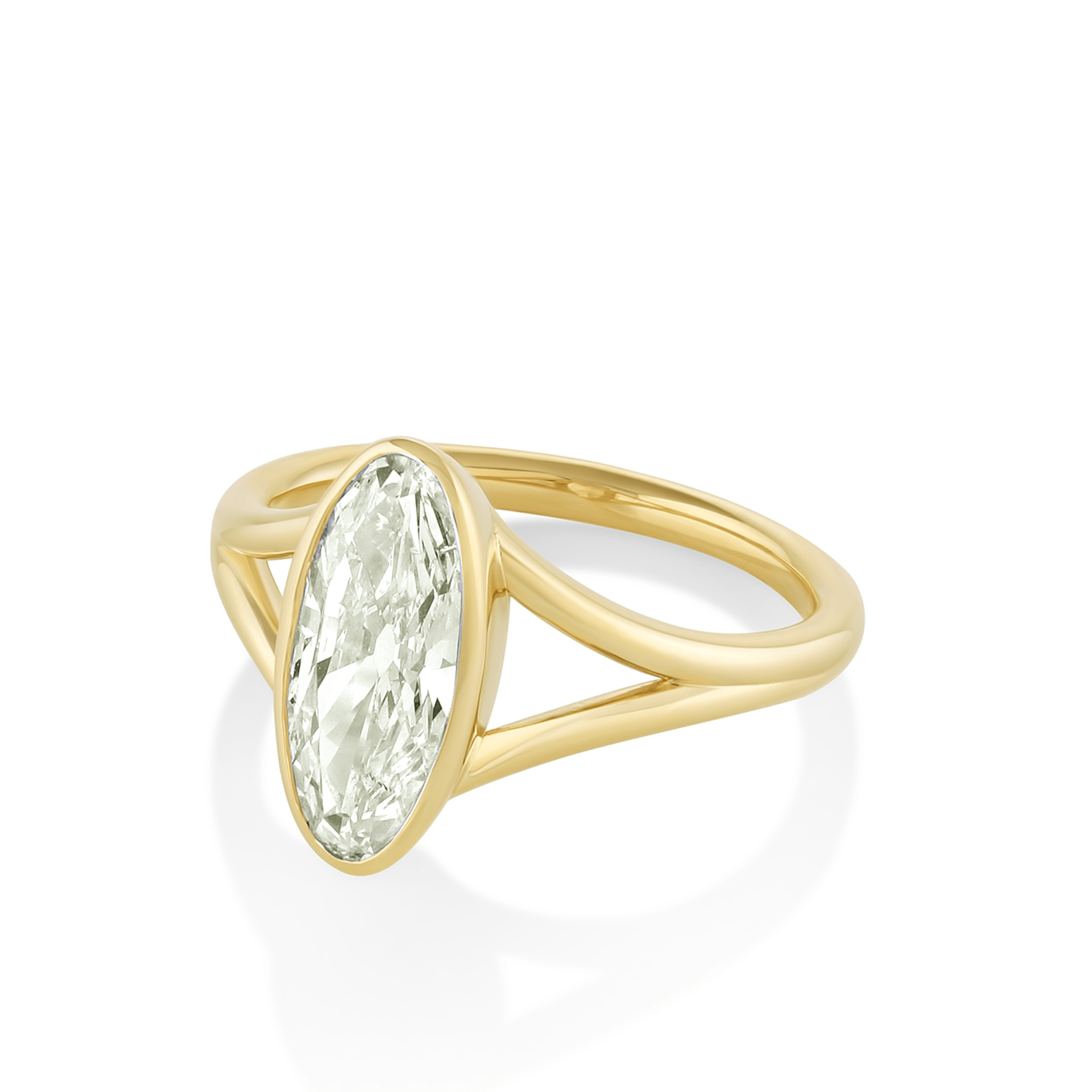 1.53ct Moval Colette Engagement Ring  [YELLOW GOLD}