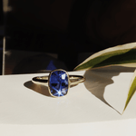 2.75ct Blue Sapphire Cushion Tessa Ring - Marrow Fine