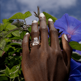 The Roxy Bezeled Emerald Cut Engagement Ring - Marrow Fine