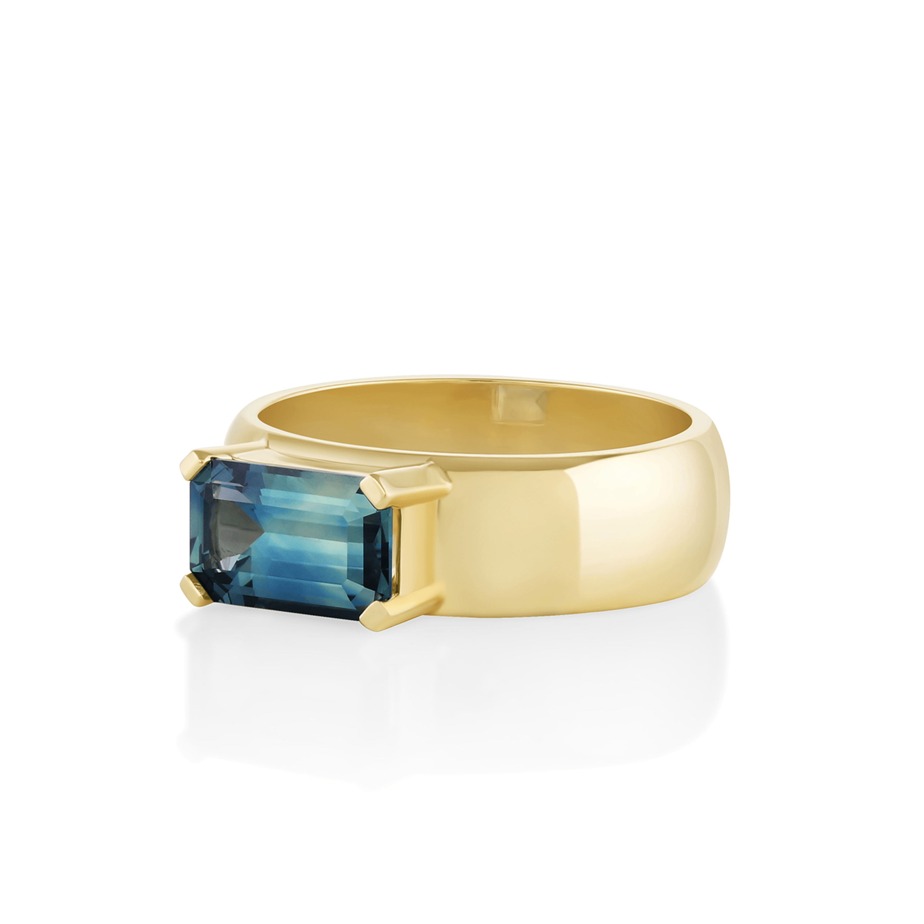 2.13ct Teal Sapphire Elodie Ring [YELLOW GOLD]